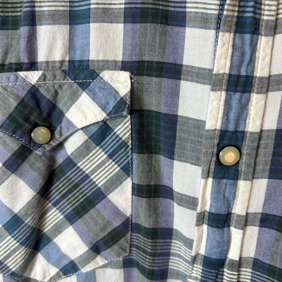 Ralph Lauren Denim & Supply Men's Blue Plaid Pearl Snap Western Style Shirt XL - Picture 7 of 14